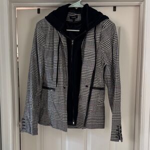 Fate Black and White Checkered Blazer